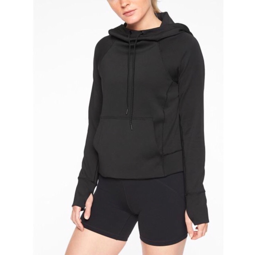 Athleta Black Stadium Hoodie Sweatshirt Large